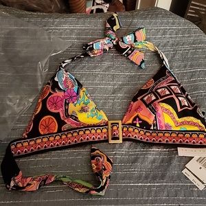 Reposhed TRINA TURK SIZE 8 TOP BEAUTIFUL COLORS AND SMALL GOLD BUCKLE IN FRONT